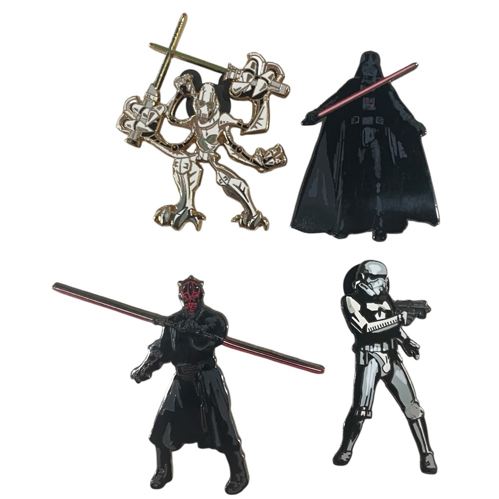 Disney Star Wars Character Pin Set - Black, Gold, Red - Picture 2 of 8